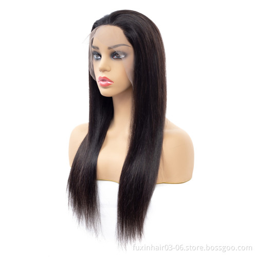 Lace Virgin Silk Base Human Hair Blend Wigs The Glueless Custom European Brazilian Hair Swiss Lace Straight Wave 1 Piece Long